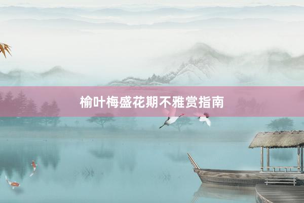 榆叶梅盛花期不雅赏指南